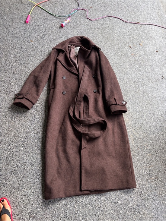 Abercrombie & Fitch Jackets & Blazers - Abercrombie & Fitch Women's Double-Breasted Brown Trench Coat